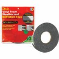 All-Source 3/8in. W x 3/16in. T x 17' L Charcoal Foam Weatherstrip Tape V212GHDI